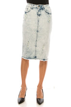 Load image into Gallery viewer, Matilda Distressed Sand Blush Wash Denim Skirt