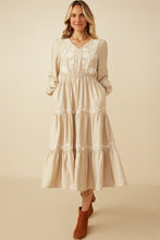 Load image into Gallery viewer, Isabel Beige Embroidered Dress