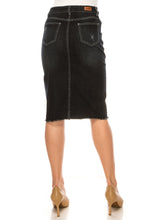 Load image into Gallery viewer, Lynn Black Wash Denim Skirt