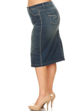 Load image into Gallery viewer, Hayley Vintage Wash Denim Skirt