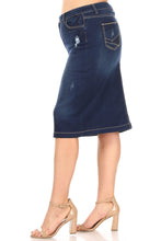 Load image into Gallery viewer, Holly Indigo Blue Denim Skirt