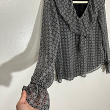 Load image into Gallery viewer, LOFT Petite Ruffled V-neck top | size XXSP