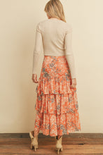 Load image into Gallery viewer, Mona Sunkist Floral Ruffle Skirt