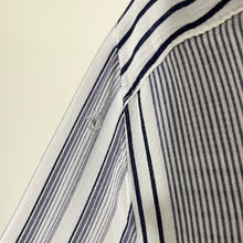Load image into Gallery viewer, CHICOS Navy & White striped front, paisley back | Size 8/10