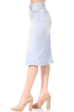 Load image into Gallery viewer, Hannah Light Wash Denim Skirt