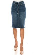 Load image into Gallery viewer, Caroline Indigo Wash Denim Skirt