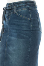 Load image into Gallery viewer, Caroline Indigo Wash Denim Skirt