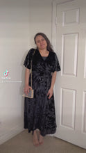 Load and play video in Gallery viewer, Magnolia Black Velvet Dress