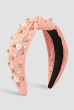 Load image into Gallery viewer, Topknot  Rhinestone Pearl Headband
