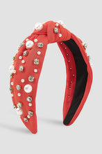 Load image into Gallery viewer, Topknot  Rhinestone Pearl Headband
