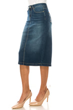 Load image into Gallery viewer, Chloe Indigo Wash Denim Skirt
