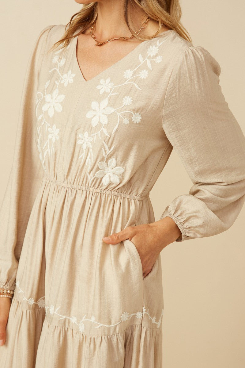 Isabel Beige Embroidered Dress Apostolic Threads Boutique Isabel Beige Embroidered Dress Apostolic Threads Boutique