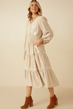 Load image into Gallery viewer, Isabel Beige Embroidered Dress
