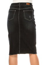 Load image into Gallery viewer, Lynn Black Wash Denim Skirt
