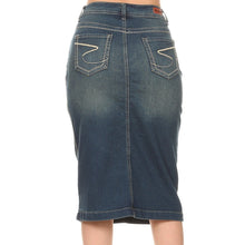 Load image into Gallery viewer, Hayley Vintage Wash Denim Skirt
