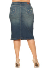 Load image into Gallery viewer, Hayley Vintage Wash Denim Skirt
