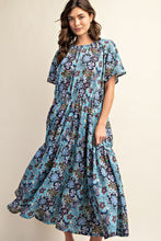 Load image into Gallery viewer, Ivy Blue Floral Maxi Dress
