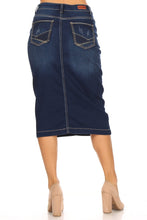 Load image into Gallery viewer, Holly Indigo Blue Denim Skirt
