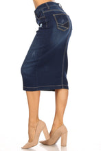 Load image into Gallery viewer, Holly Indigo Blue Denim Skirt
