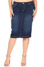 Load image into Gallery viewer, Holly Indigo Blue Denim Skirt
