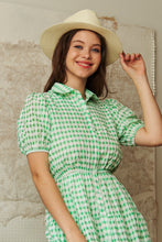 Load image into Gallery viewer, Audrey Green Gingham Dress
