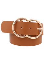 Load image into Gallery viewer, Double Ring Faux Leather Belt
