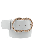 Load image into Gallery viewer, Double Ring Faux Leather Belt
