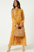 Load image into Gallery viewer, Mustard Quilted Print Woven Dress
