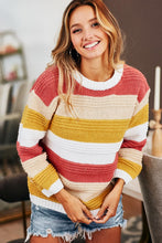 Load image into Gallery viewer, Fall In Love Color Block Sweater
