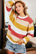 Load image into Gallery viewer, Fall In Love Color Block Sweater
