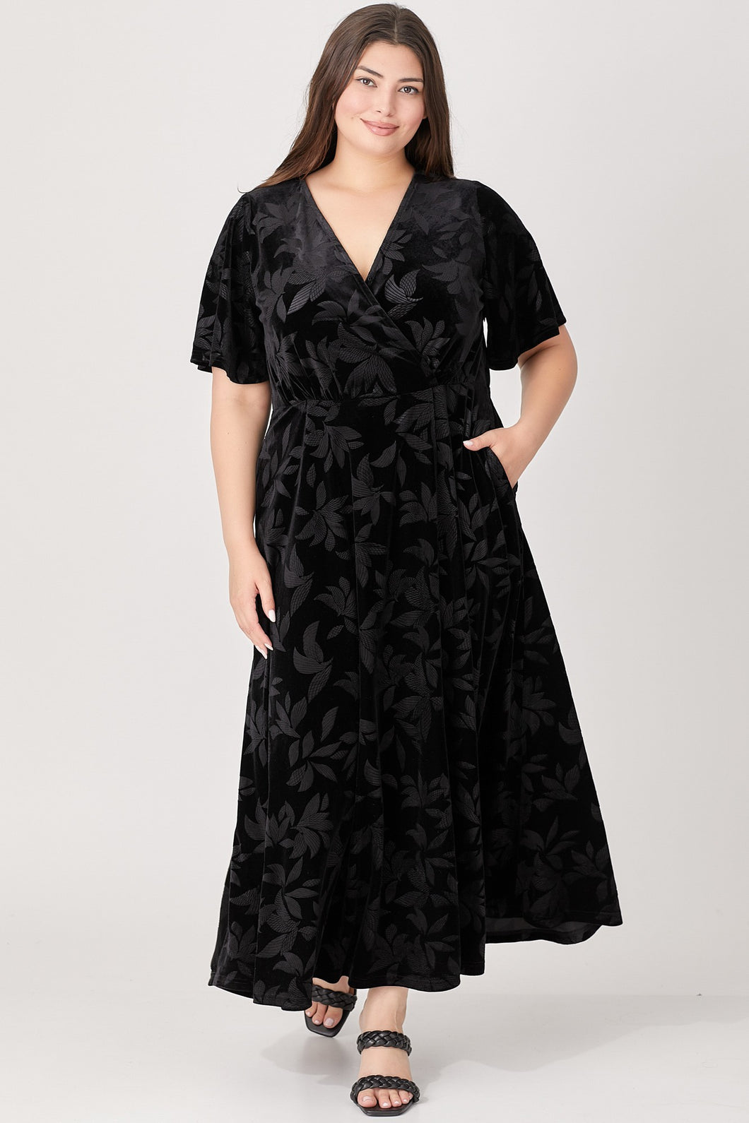 Magnolia Black Velvet Dress