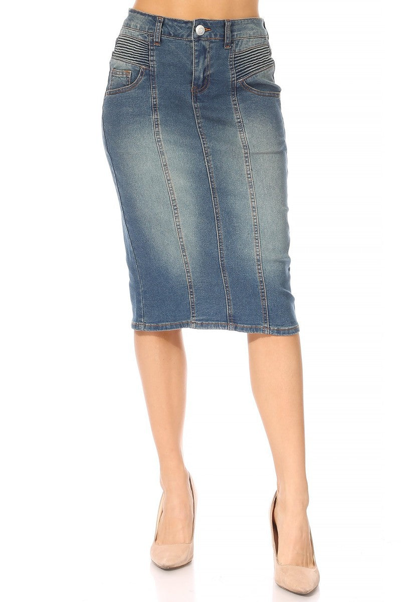 Florence Vintage Denim Wash Skirt