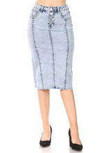 Load image into Gallery viewer, Catherine Sand Blush Denim Skirt
