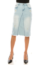 Load image into Gallery viewer, Jamie Light Indigo Wash Denim Skirt
