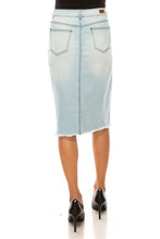 Load image into Gallery viewer, Jamie Light Indigo Wash Denim Skirt
