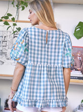 Load image into Gallery viewer, Summer Gingham Square Neck Top
