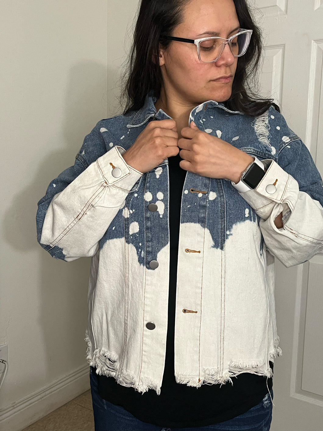 Jane Distressed Denim Jacket